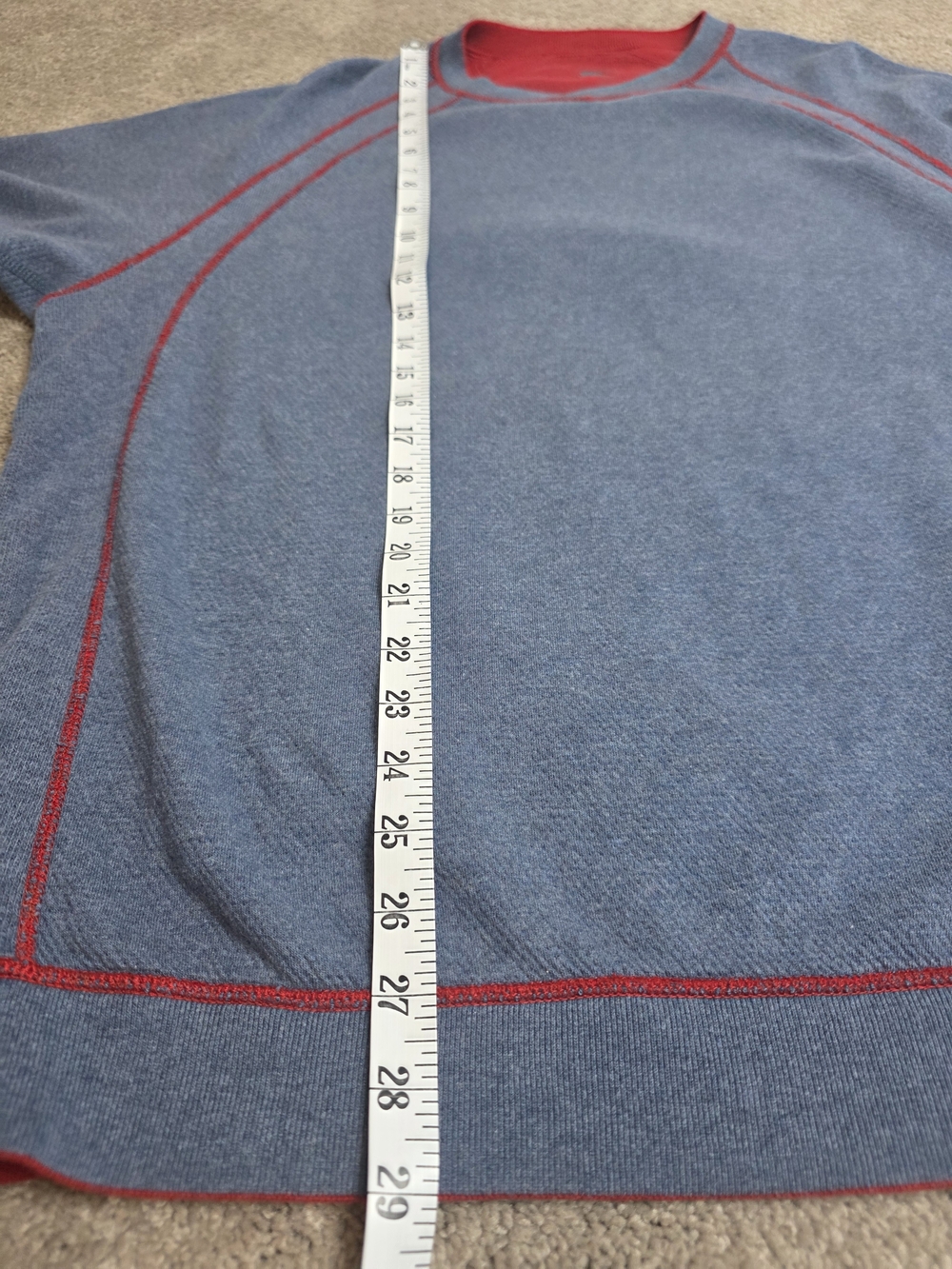 Tommy Bahama Reversible Crewneck Sweater XL Red Blue Marl Pullover - Picture 15 of 15